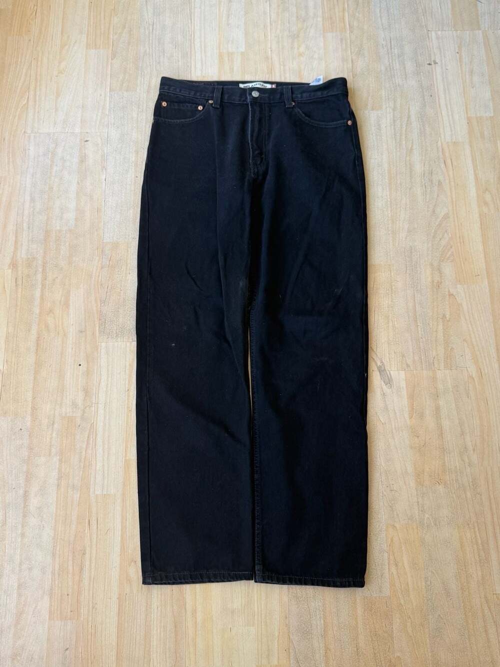 Levi's 550 Relaxed Fit Black Denim Jeans Size 34x34